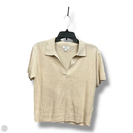 Top Short Sleeve By J. Crew In Cream, Size: S