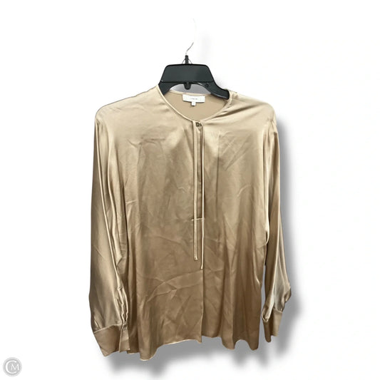 Blouse 3/4 Sleeve By Vince In Gold, Size: L