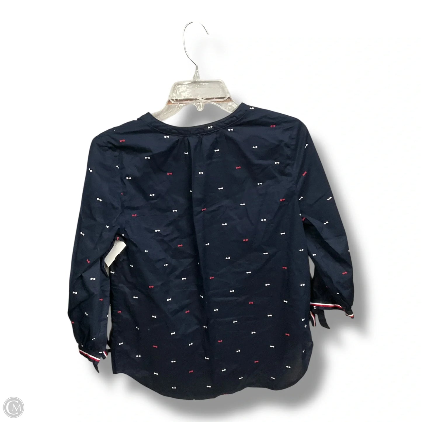 Blouse 3/4 Sleeve By Tommy Hilfiger In Blue, Size: Sp