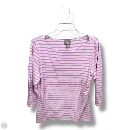 Top 3/4 Sleeve By J. Jill In Striped Pattern, Size: L