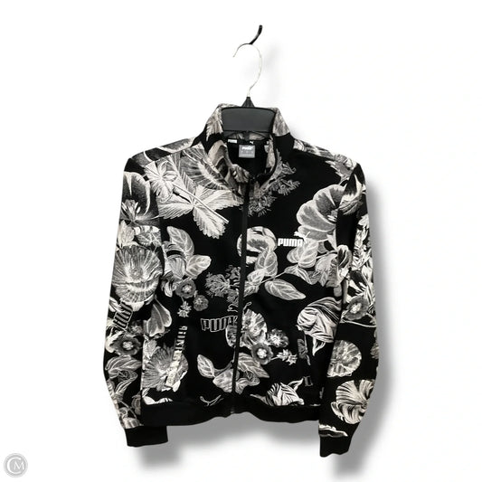 Athletic Sweatshirt Collar By Puma In Floral Print, Size: S
