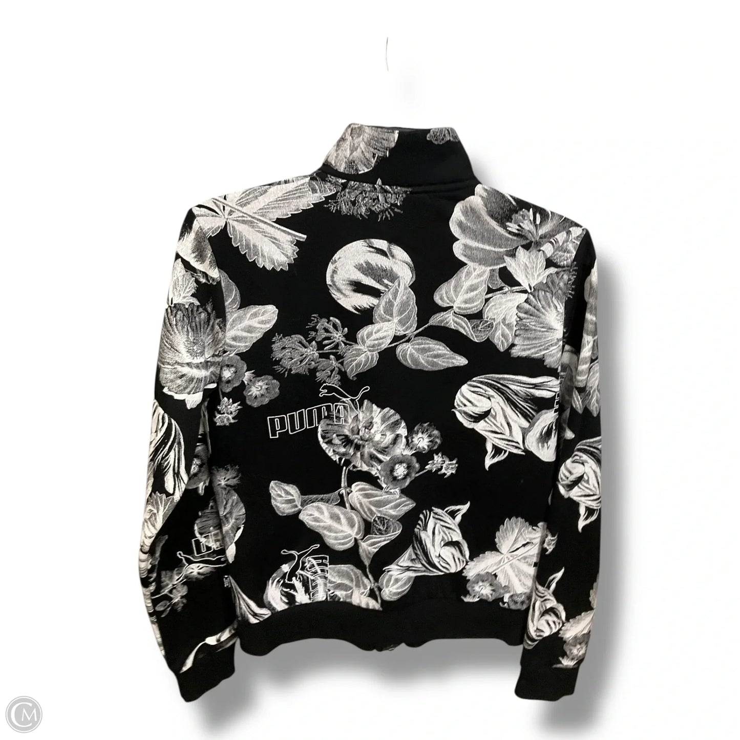 Athletic Sweatshirt Collar By Puma In Floral Print, Size: S