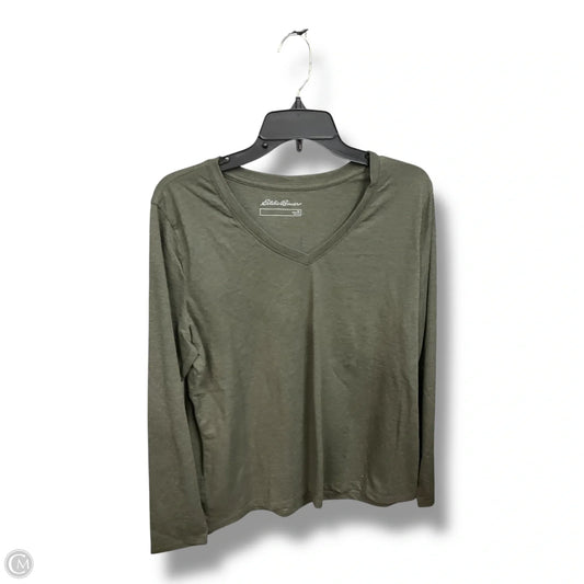 Top Long Sleeve Basic By Eddie Bauer In Green, Size: Xl