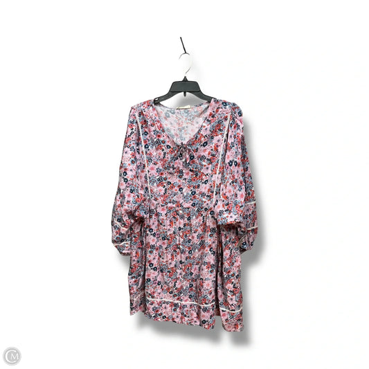 Dress Casual Short By Natural Life In Floral Print, Size: Xl