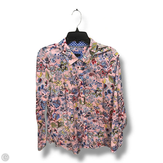 Blouse Long Sleeve By Talbots In Floral Print, Size: Xl