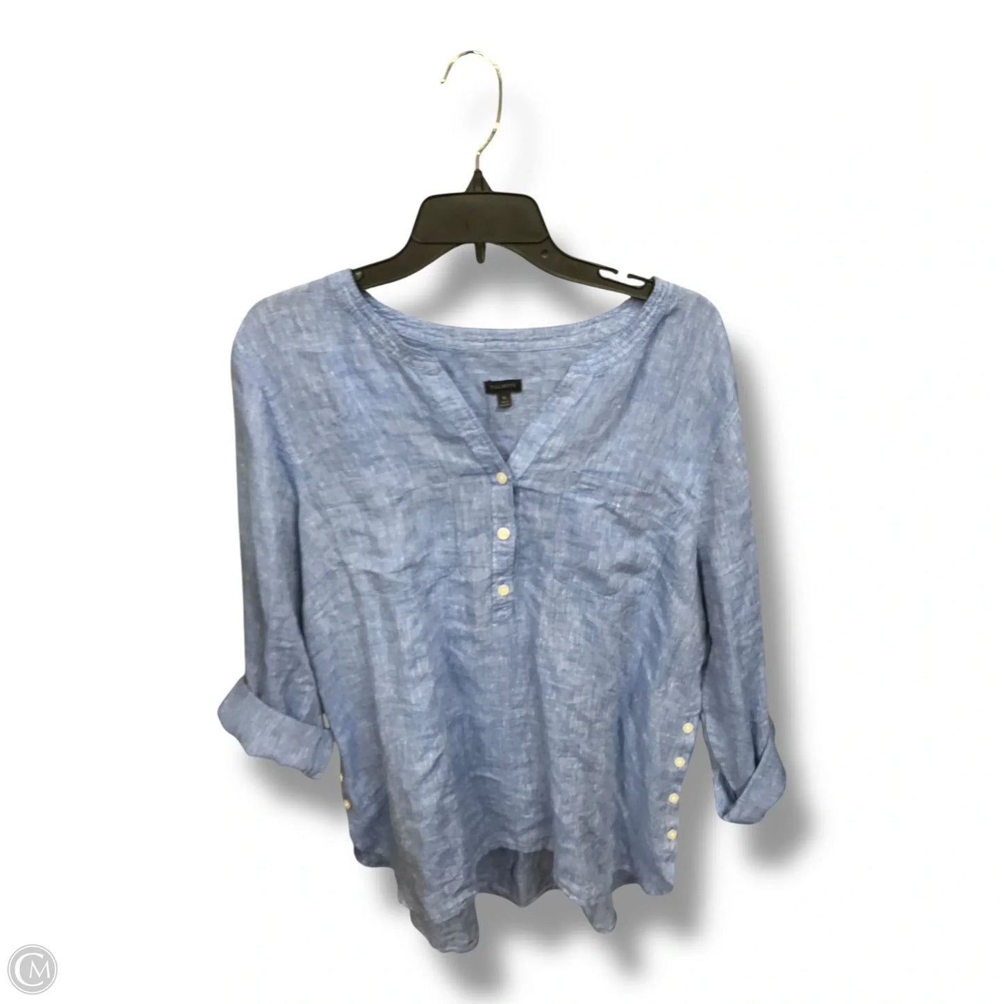 Blouse Long Sleeve By Talbots In Blue, Size: Xl