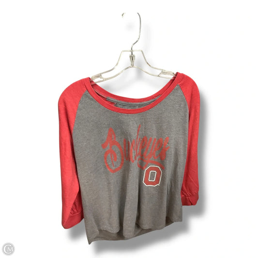 Top 3/4 Sleeve By Clothes Mentor In Red, Size: Xl