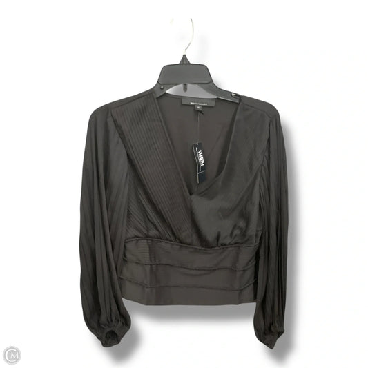 Blouse Long Sleeve By White House Black Market In Black, Size: M