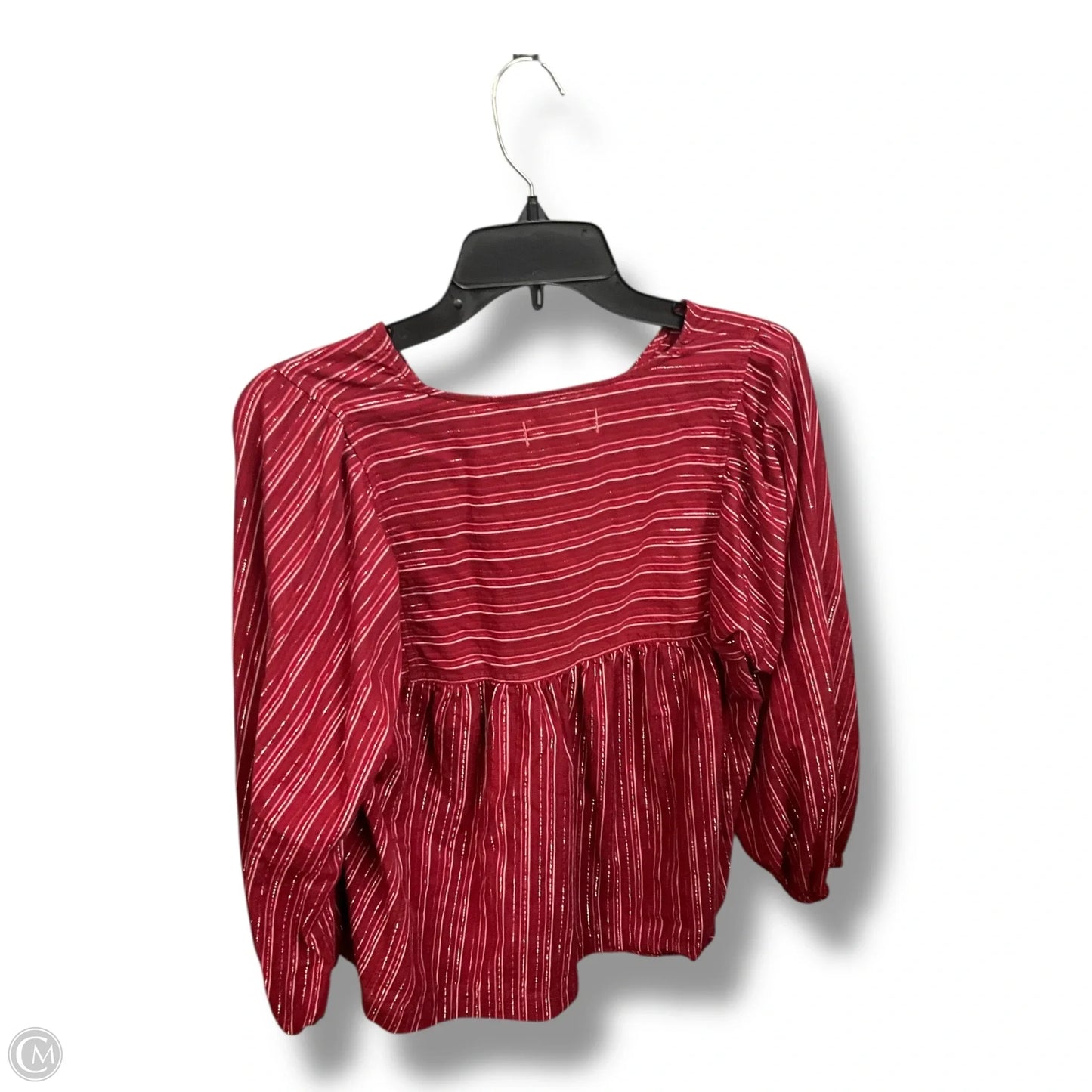 Top Long Sleeve By Madewell In Red, Size: M