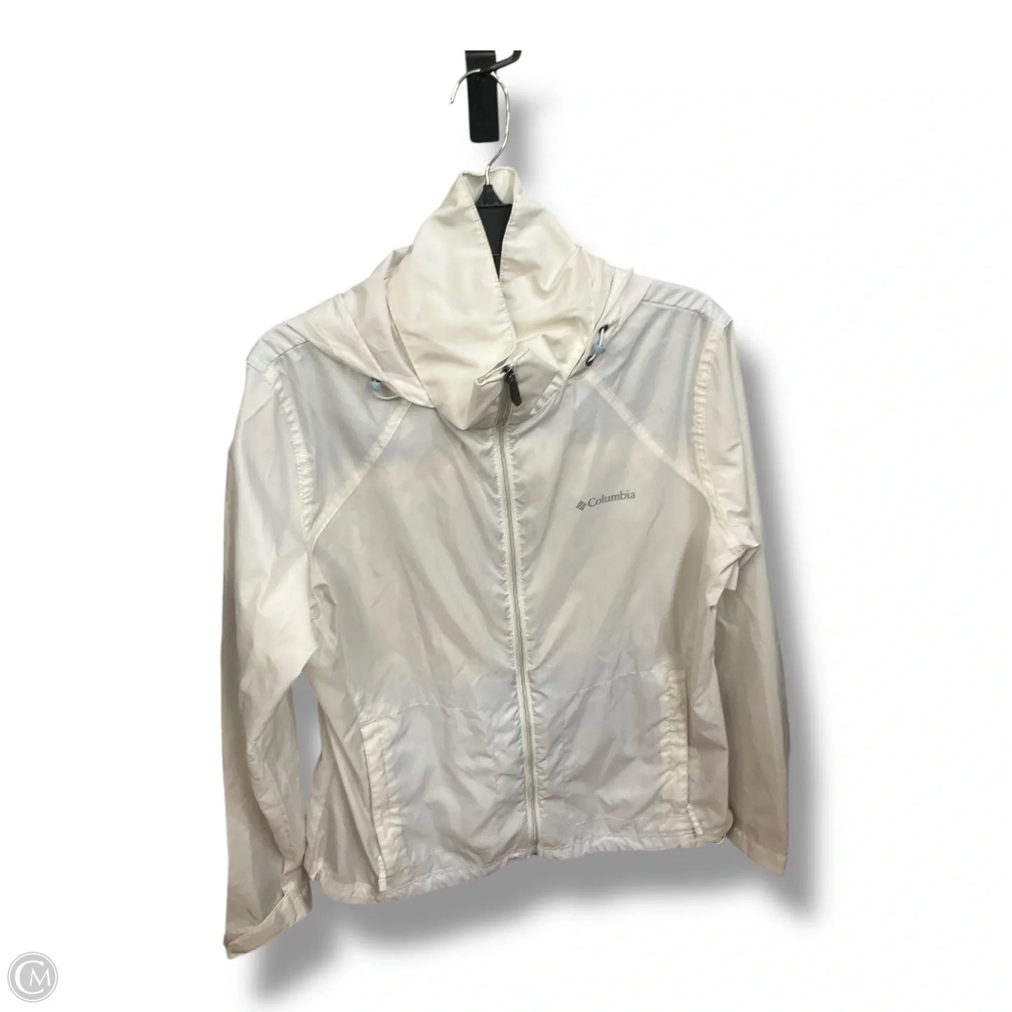 Jacket Windbreaker By Columbia In White, Size: Xl