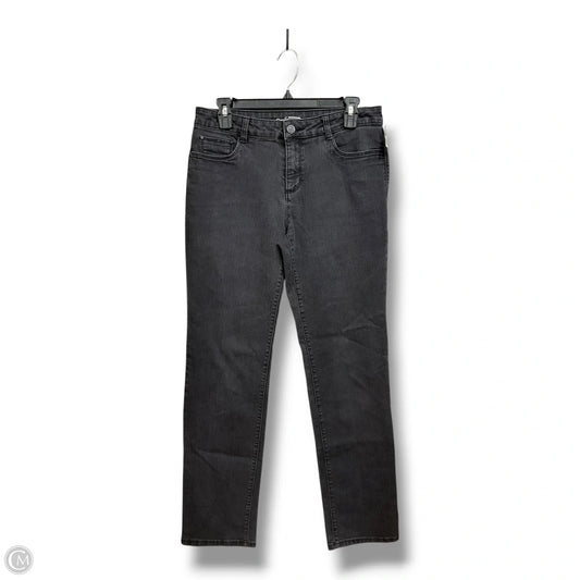 Jeans Straight By Croft And Barrow In Black Denim, Size: 6