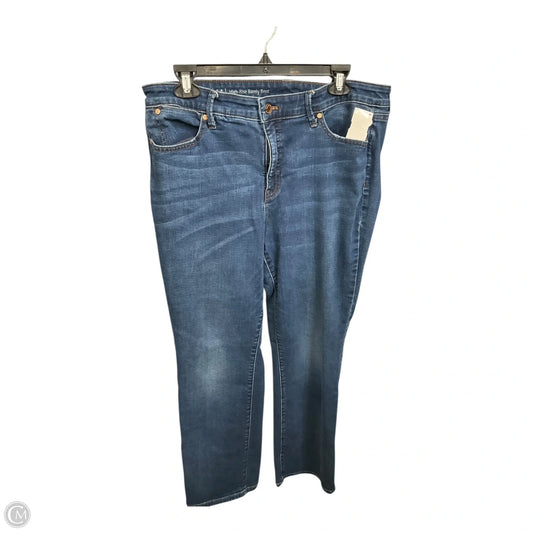 Jeans Boot Cut By Talbots In Blue Denim, Size: 14
