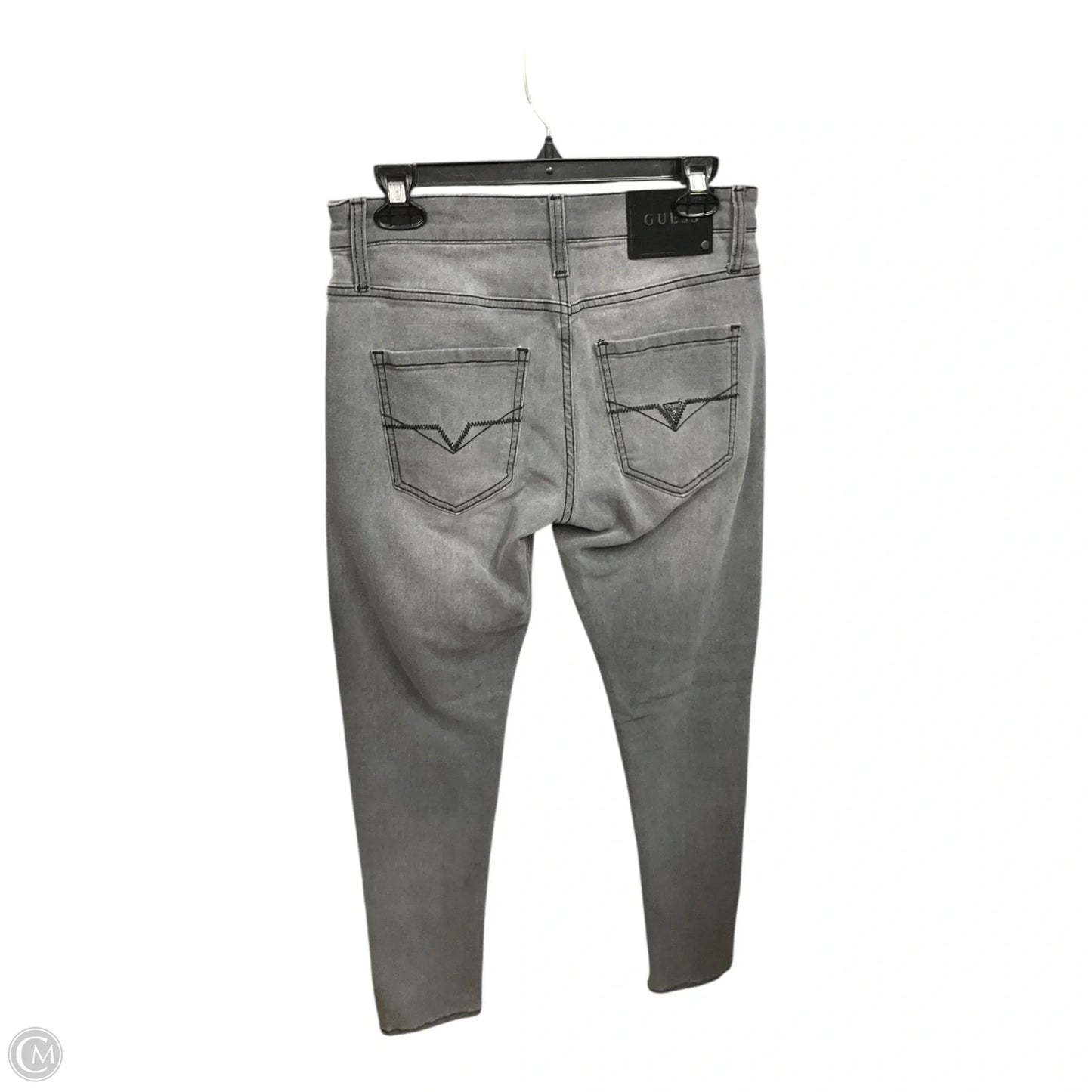 Jeans Skinny By Guess In Grey Denim, Size: 10