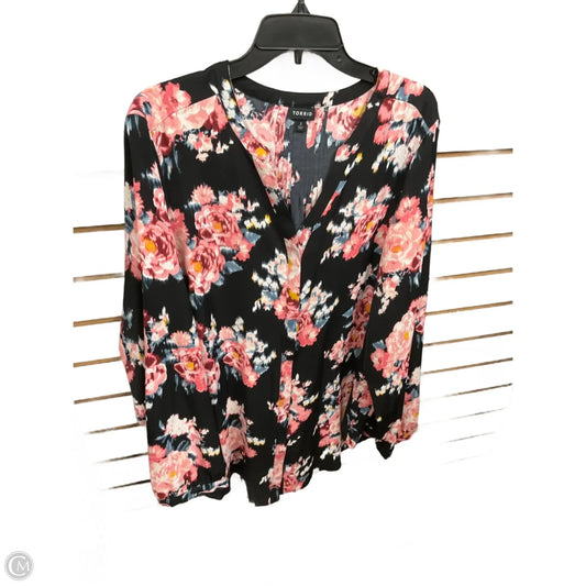 Blouse Long Sleeve By Torrid In Multi-colored, Size: 3x