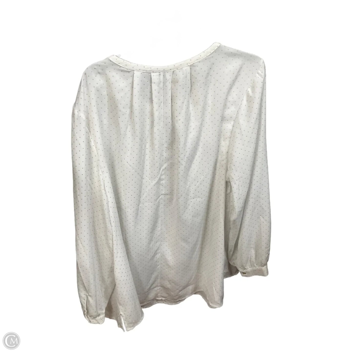 Blouse Long Sleeve By Lane Bryant In White, Size: 3x
