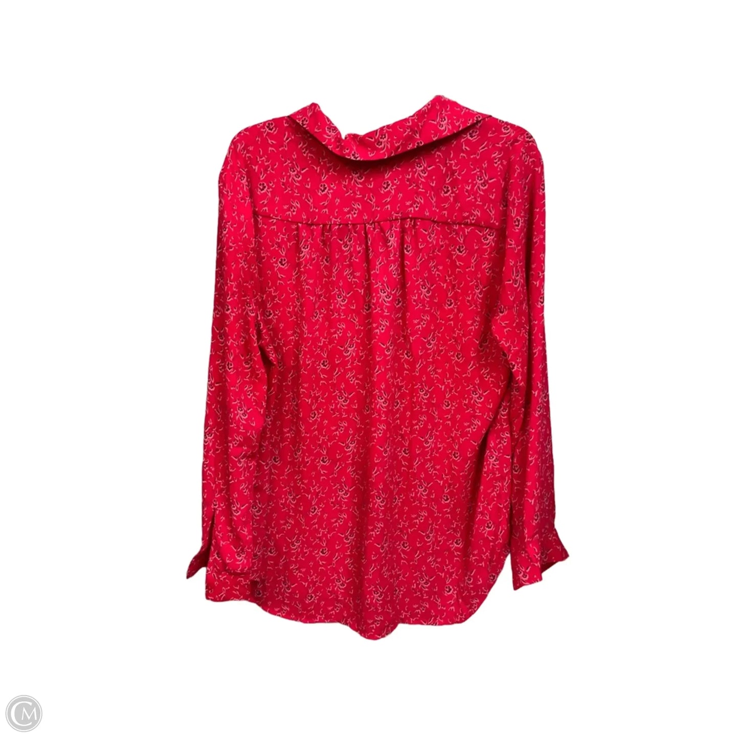 Blouse Long Sleeve By Ann Taylor In Floral Print, Size: Xl