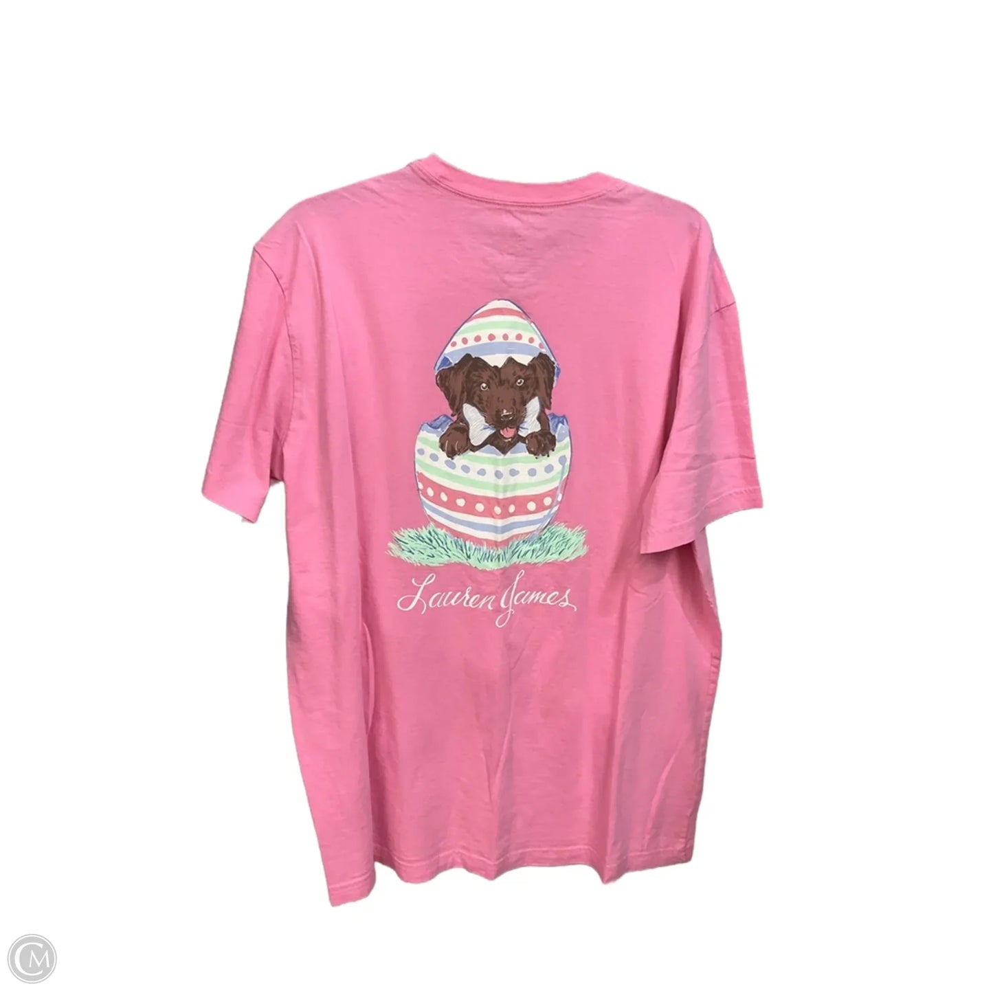 Top Short Sleeve Basic By Lauren James In Pink, Size: L
