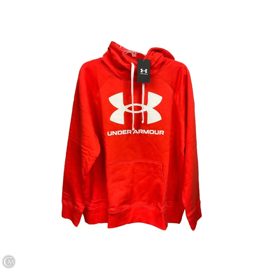 Athletic Sweatshirt Hoodie By Under Armour In Orange, Size: 2x