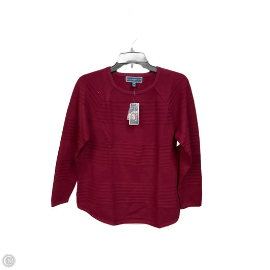Top Long Sleeve By Karen Scott In Maroon, Size: Mp