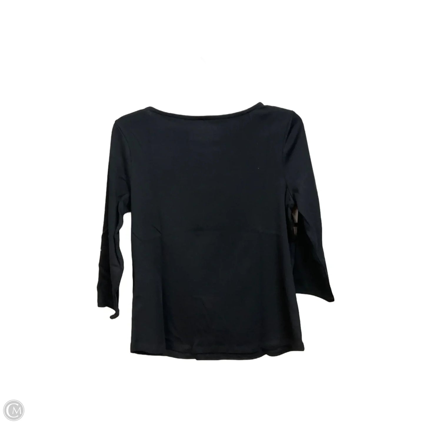 Top Long Sleeve Basic By Charter Club In Black, Size: Lp