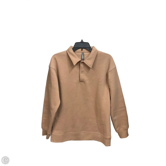 Sweatshirt Collar By Mondetta In Tan, Size: S