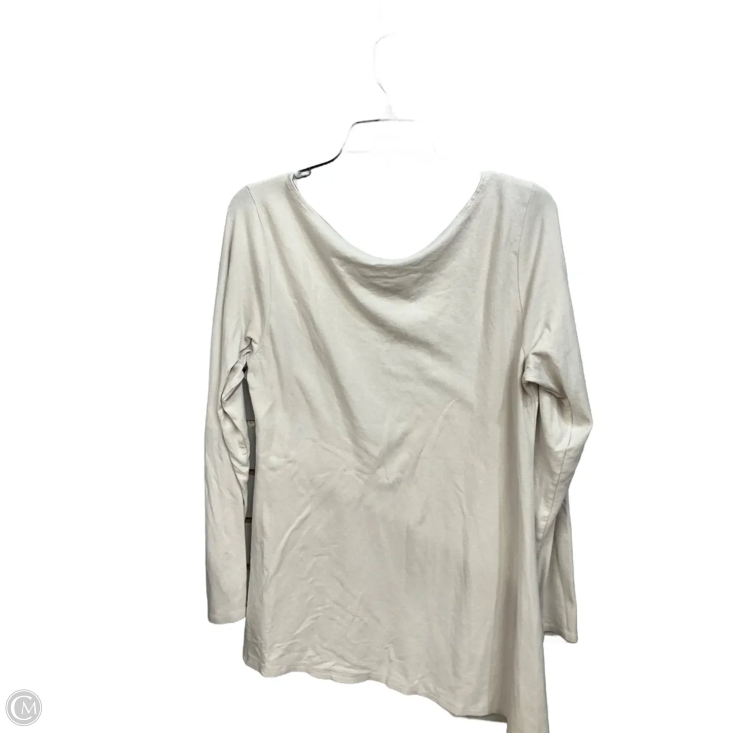 Top Long Sleeve Basic By Joan Vass In Grey, Size: Xl