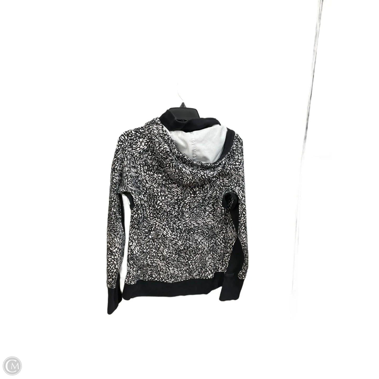 Athletic Jacket By Athleta In Black & White, Size: L