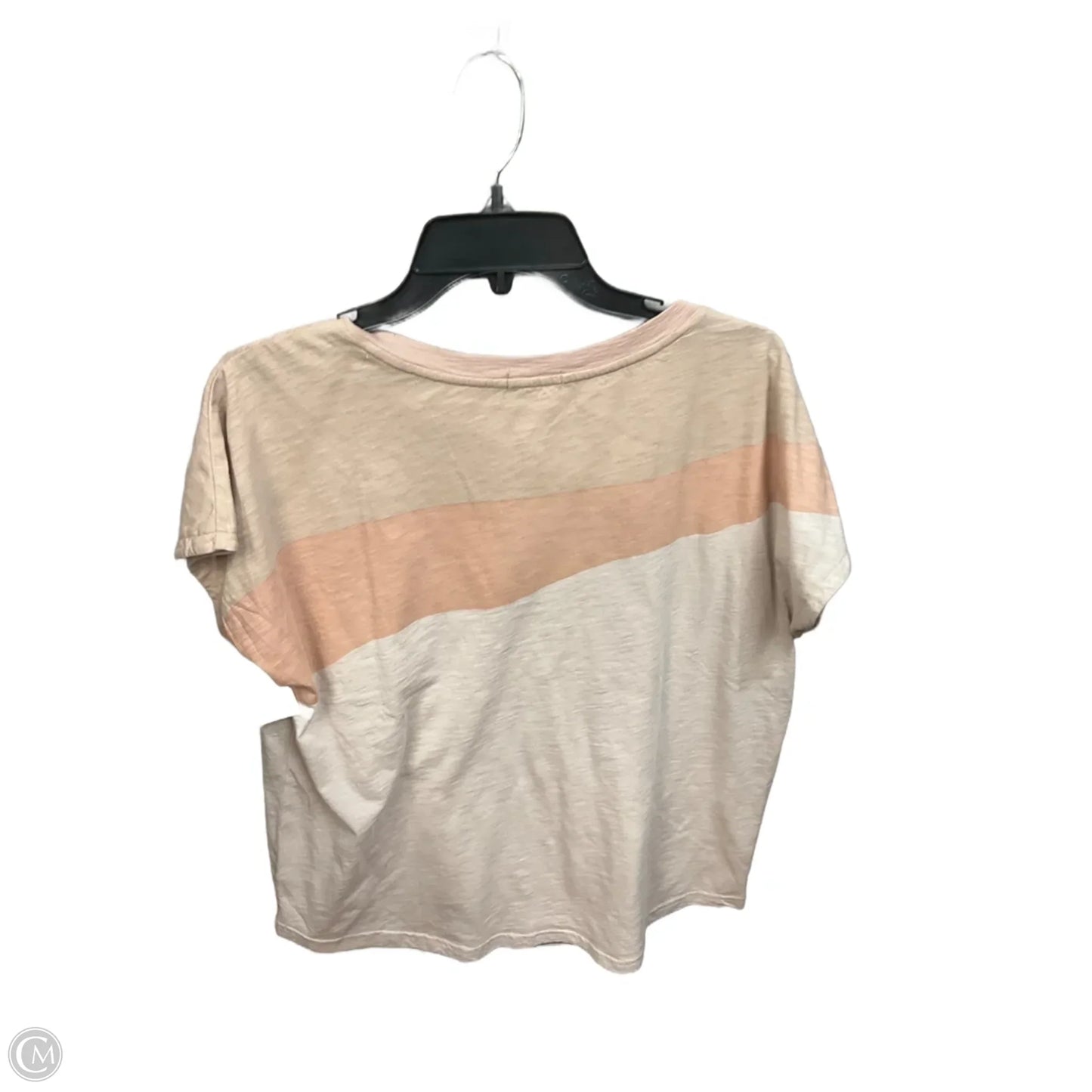 Top Short Sleeve Basic By Barefoot Dreams In Striped Pattern, Size: L