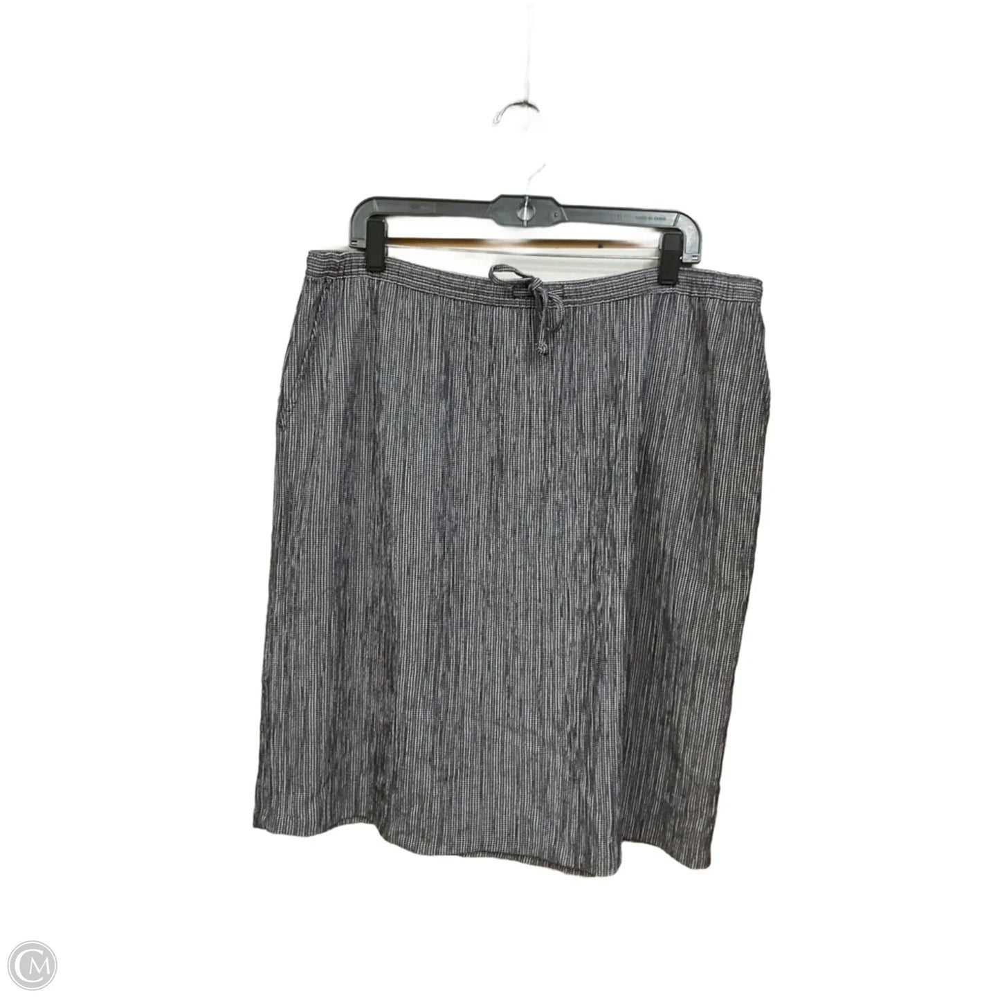Skirt Midi By Style And Company In Black & White, Size: Xl