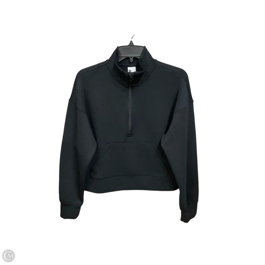 Athletic Top Long Sleeve Collar By All In Motion In Black, Size: S
