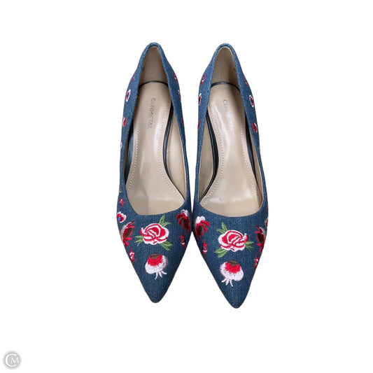 Shoes Heels Block By Clothes Mentor In Floral Print, Size: 8