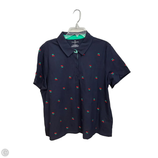Top Short Sleeve By Talbots In Navy, Size: 2x