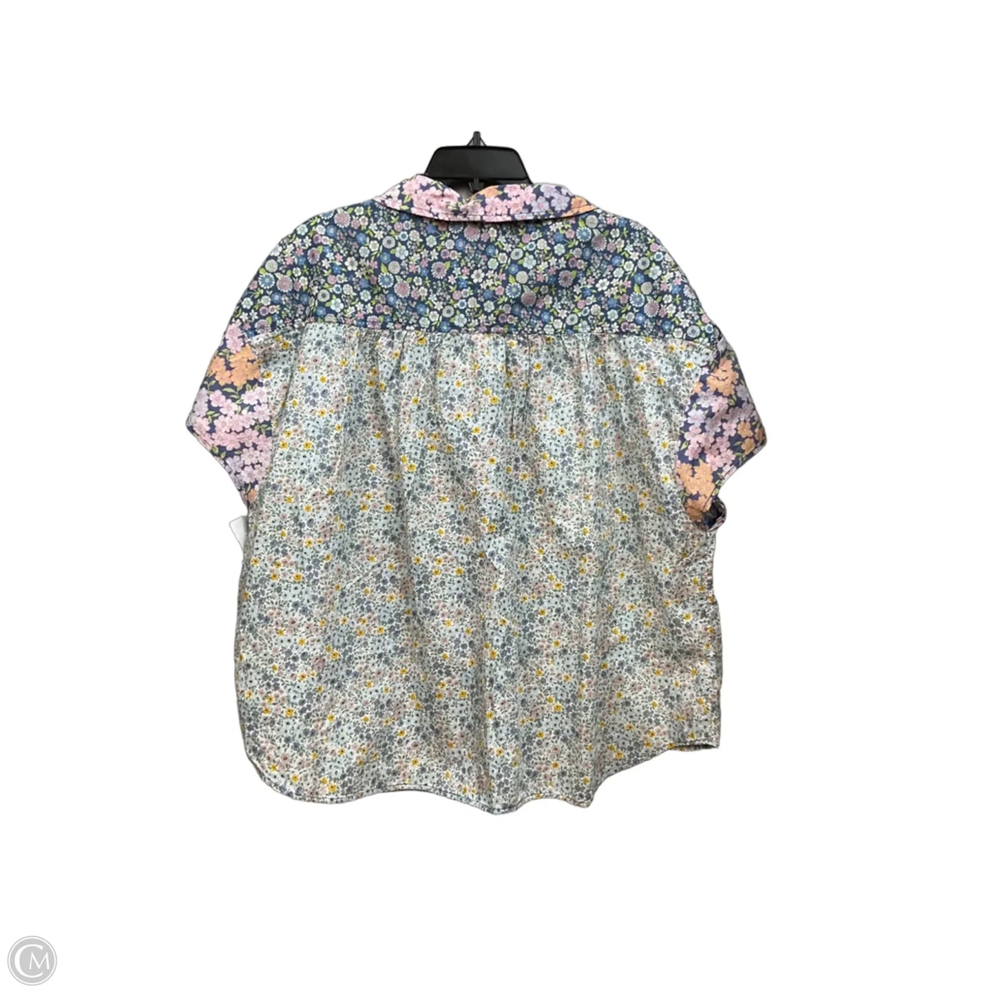 Top Short Sleeve By American Eagle In Floral Print, Size: Xl