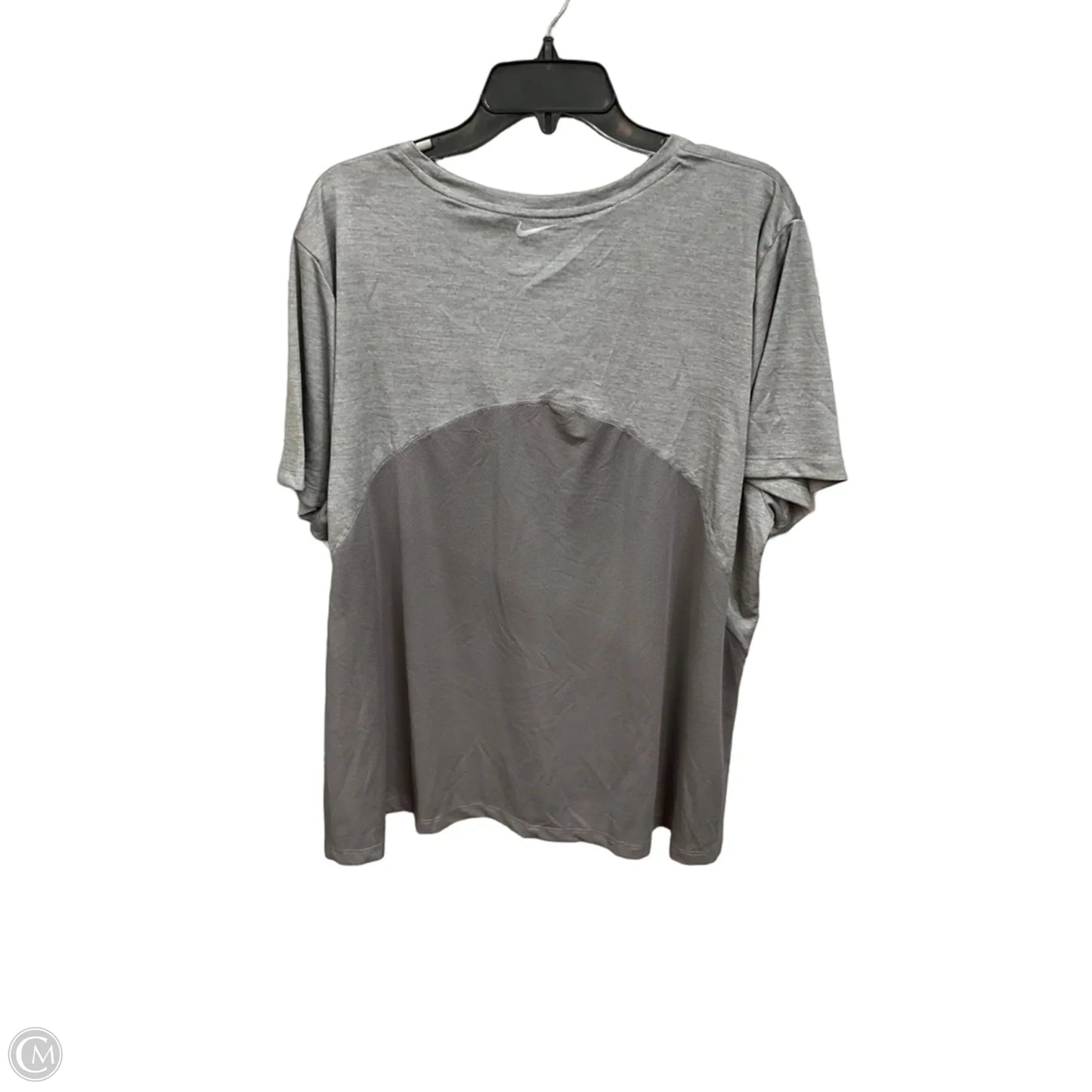 Athletic Top Short Sleeve By Nike Apparel In Grey, Size: 3x