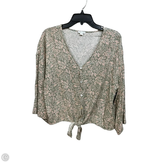 Top Long Sleeve By Tribal In Floral Print, Size: M