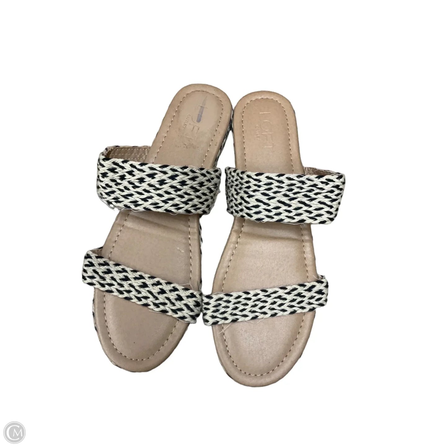 Sandals Flats By Loft In Animal Print, Size: 9