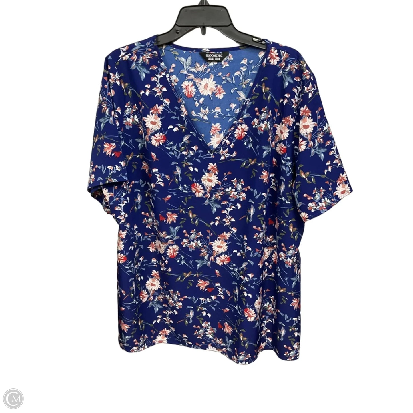 Top Short Sleeve By Bloomchic In Floral Print, Size: 2x