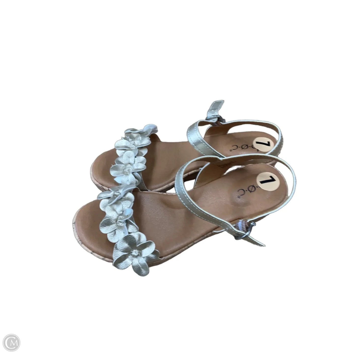 Sandals Heels Wedge By Boc In Tan, Size: 7