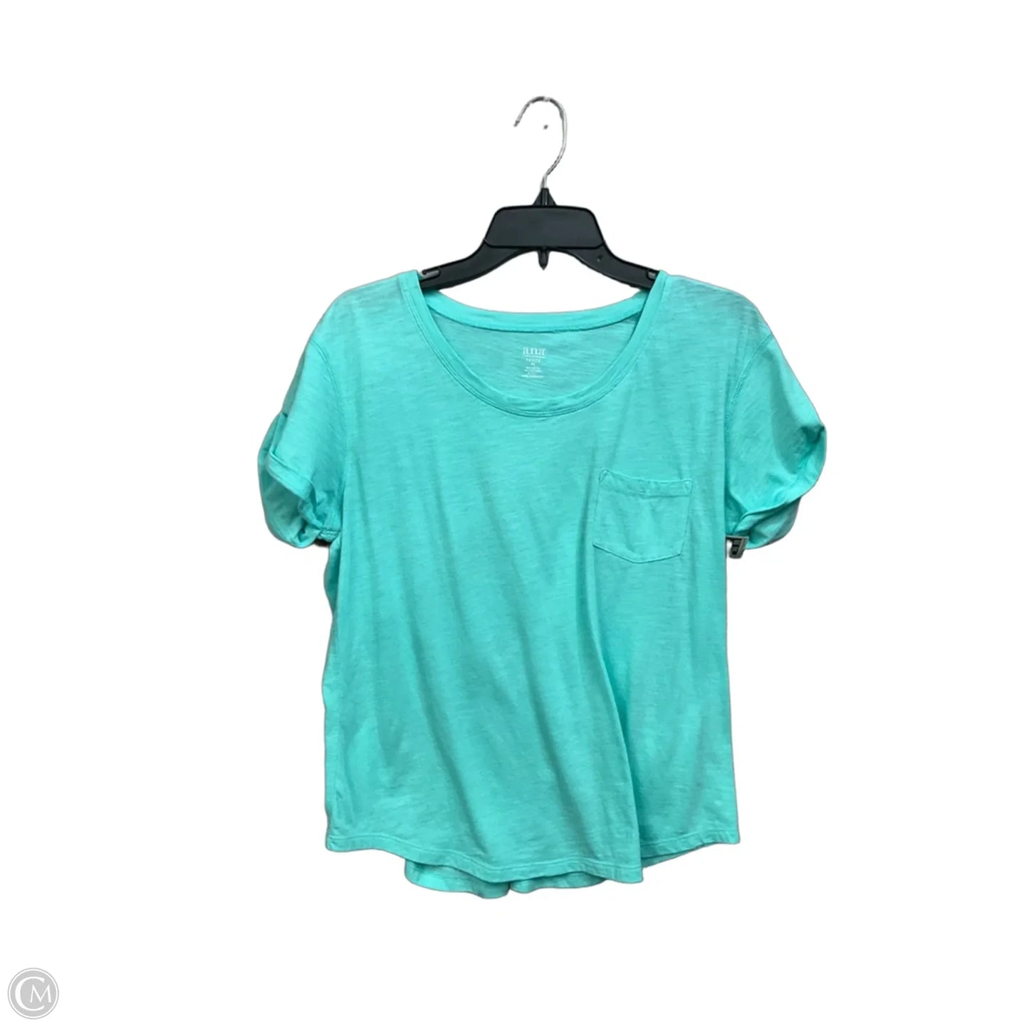 Top Short Sleeve Basic By Ana In Teal, Size: Lp