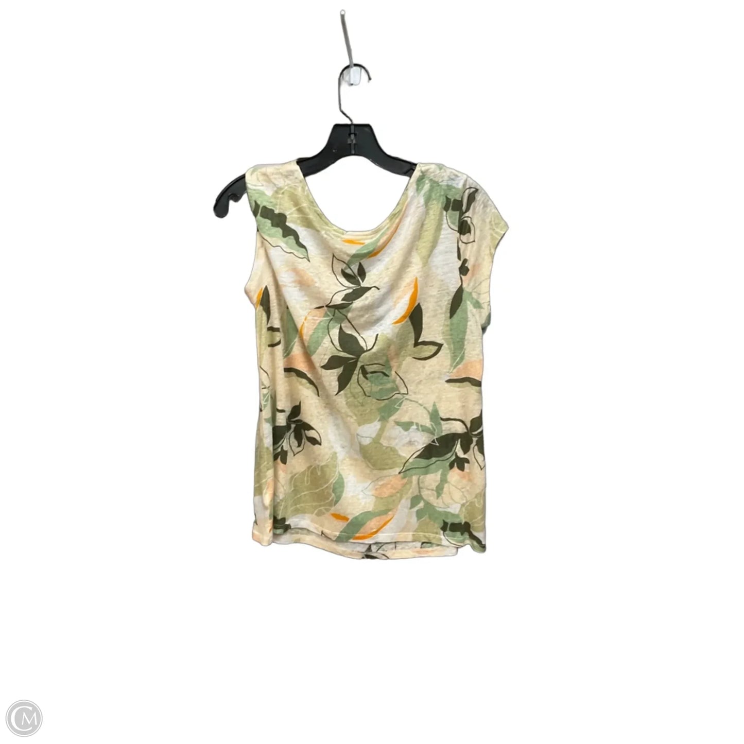 Top Short Sleeve By Nicole Miller In Floral Print, Size: M