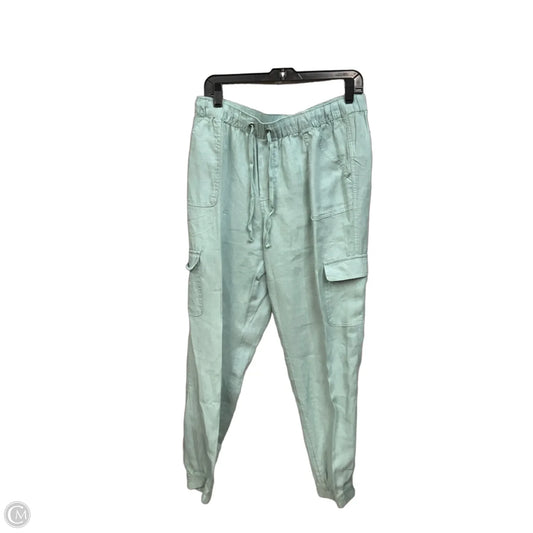 Pants Linen By Nicole Miller In Green, Size: 12