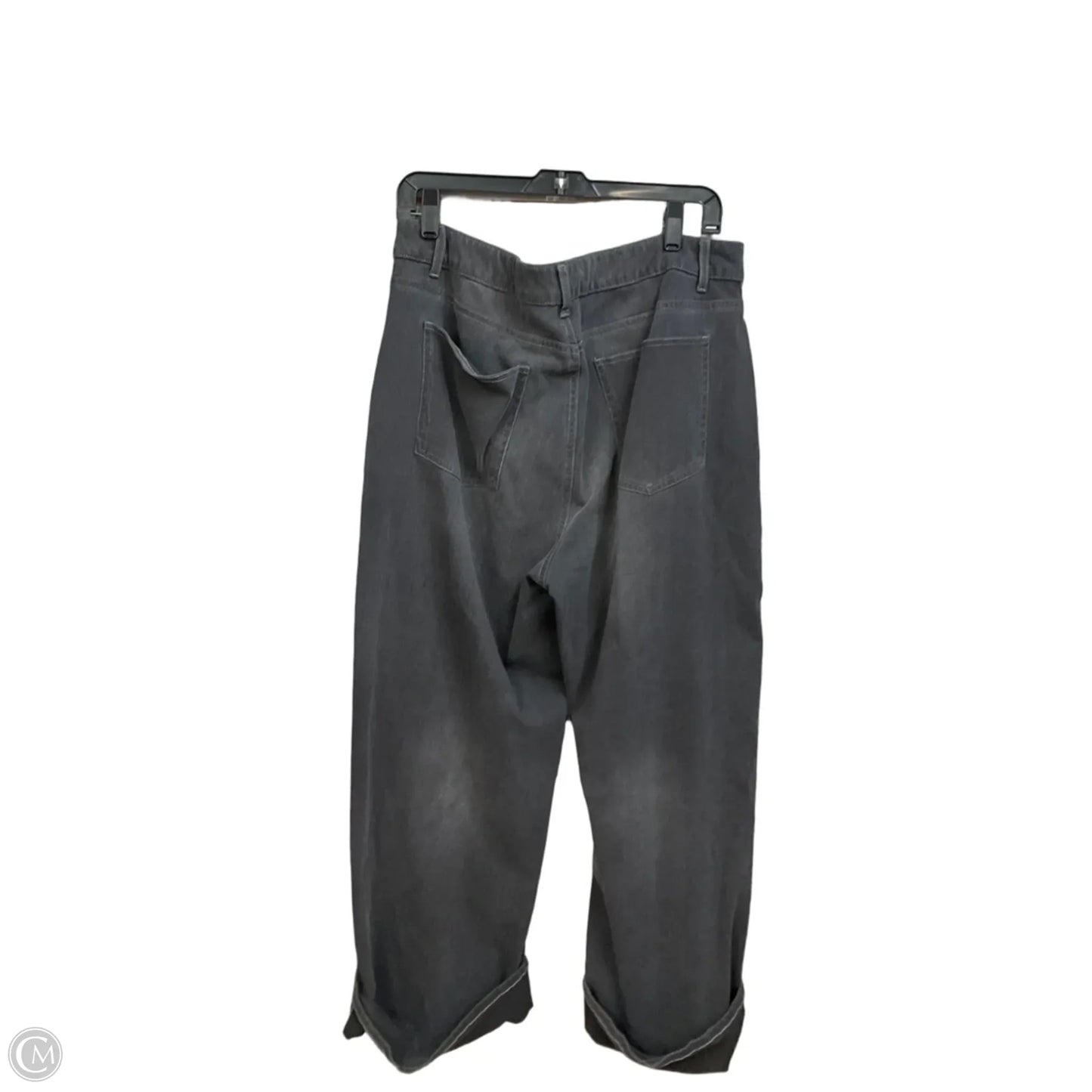 Jeans Wide Leg By Halara In Black Denim, Size: Xl