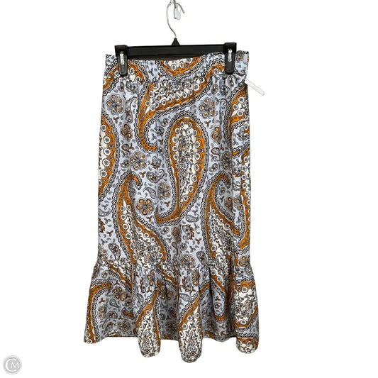 Skirt Midi By Loft In Floral Print, Size: 4