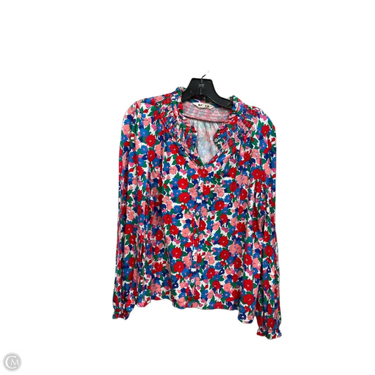 Top Long Sleeve By Boden In Floral Print, Size: L