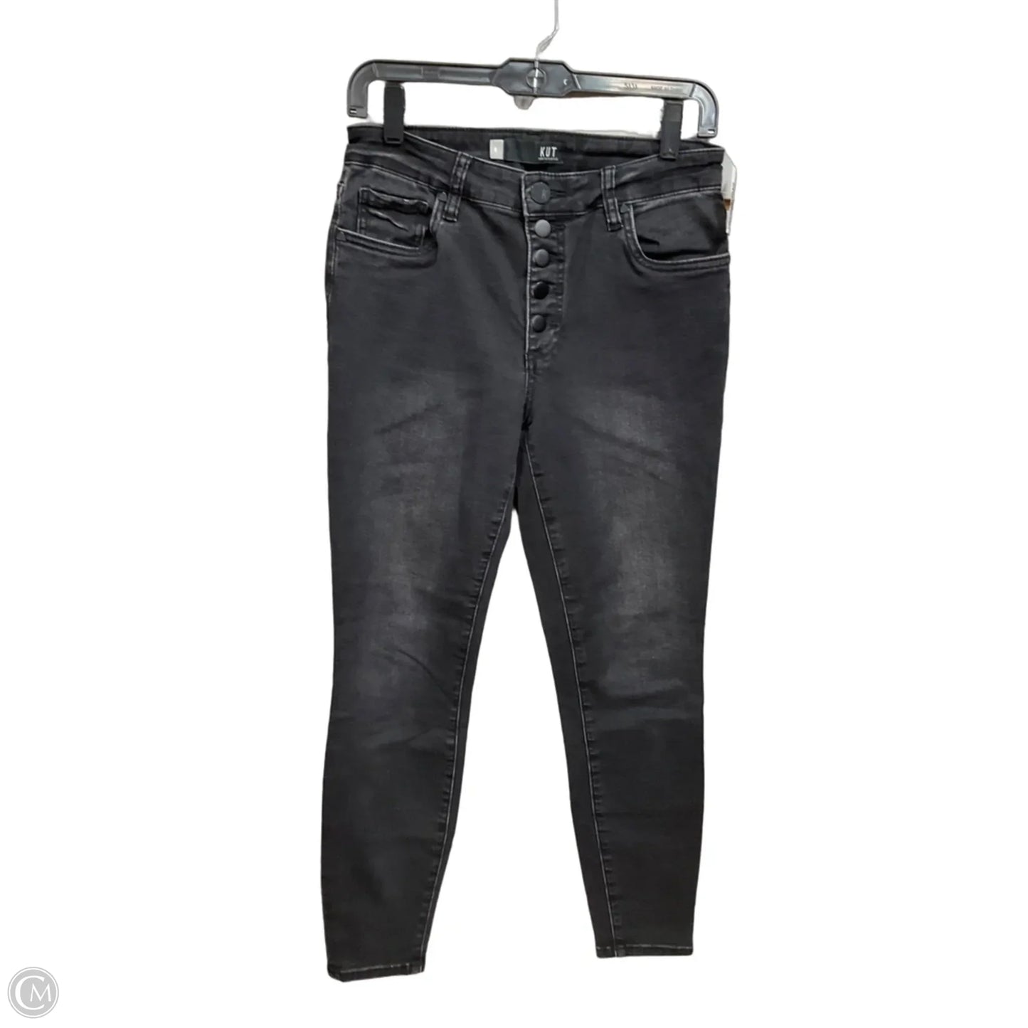 Jeans Skinny By Kut In Black Denim, Size: 6