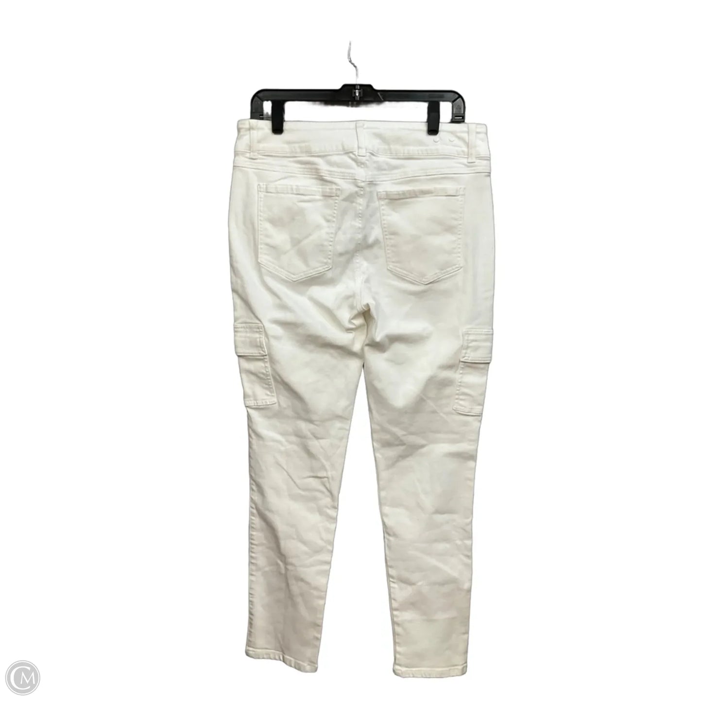 Jeans Skinny By Cabi In White Denim, Size: 10