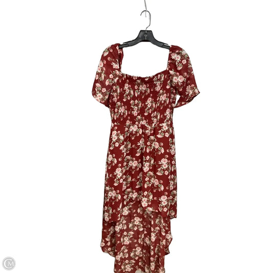 Dress Casual Midi By Lily Rose In Floral Print, Size: Xl