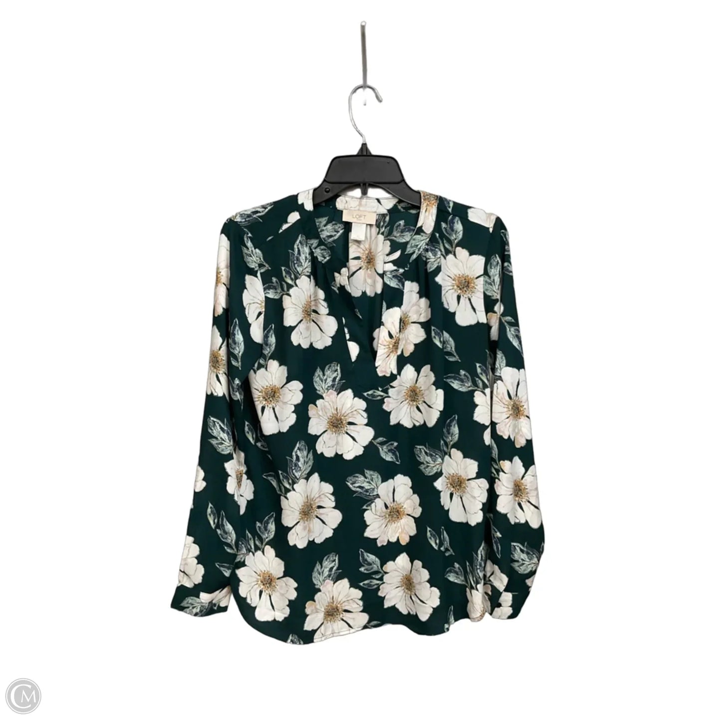 Blouse Long Sleeve By Loft In Floral Print, Size: Xs