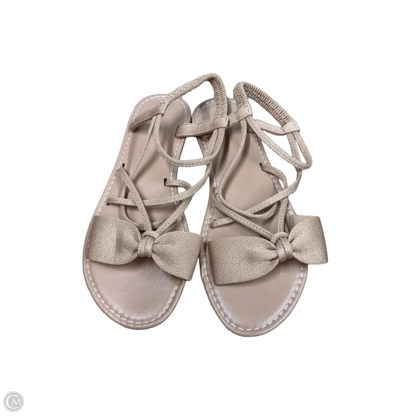 Sandals Flats By Clothes Mentor In Tan, Size: 10
