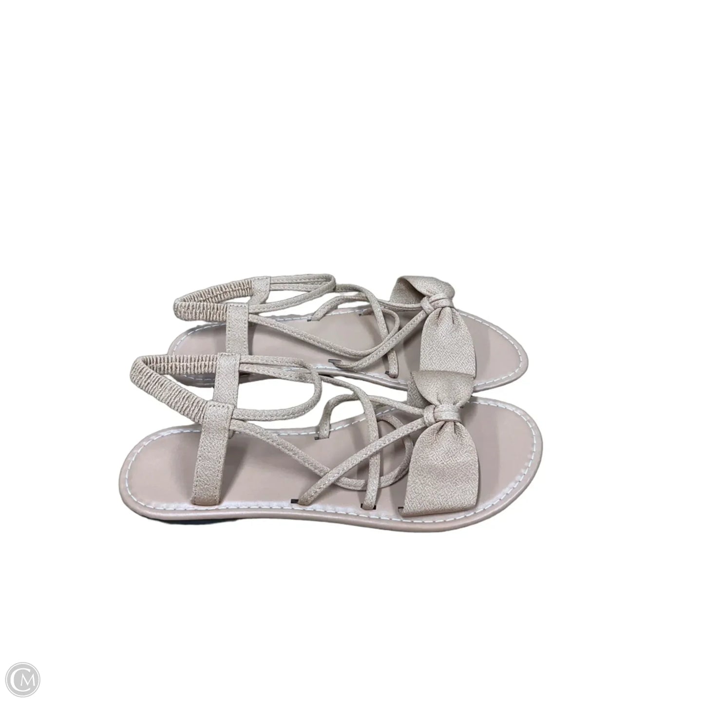 Sandals Flats By Clothes Mentor In Tan, Size: 10